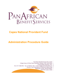 capes national provident fund admin guide hrd