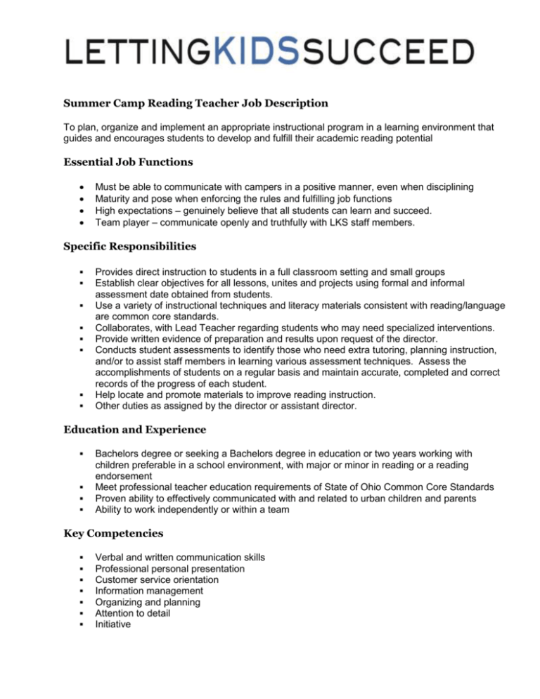 Reading Teacher