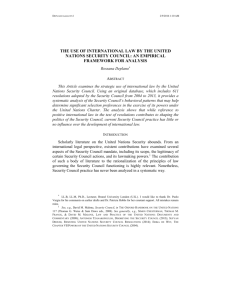 2015] the use of international law