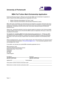 MBA Full Tuition Merit Scholarship Form