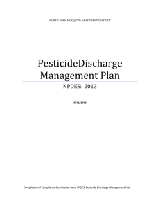 The Pesticide Discharge Management Plan