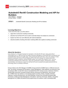 Applying Revit construction modeling functionality