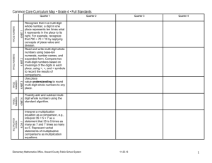 Common Core Curriculum Map • Grade 4 • Full Standards Quarter 1