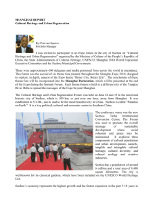 SHANGHAI REPORT Cultural Heritage and Urban Regeneration By