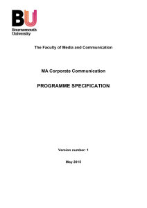 Corporate Communication - MA