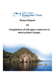 Status Report on Completion of nitrogen contracts to meet project