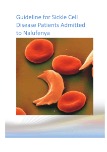Guideline for Sickle Cell Disease Patients Admitted to Nalufenya