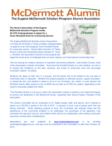 to the press release - The Eugene McDermott Scholars