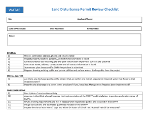 Land Disturbance Permit Review Checklist