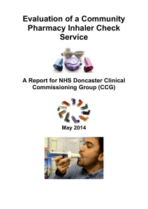 NHS Doncaster Community Pharmacy Inhaler Check