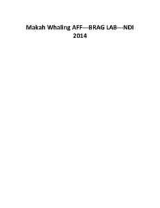 Makah Whaling AFF---BRAG LAB---NDI 2014