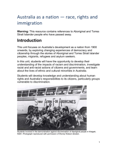 RightsEd: Australia as a nation – race, rights and immigration