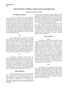 Read: Ethical Decisions in Highway Improvements and Engineering