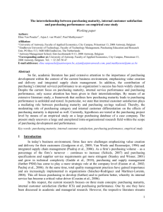 The interrelationship between purchasing maturity, internal