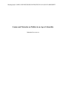 Camus and Nietzsche on Politics in an Age of Absurdity
