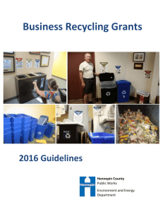 Business recycling grant guidelines