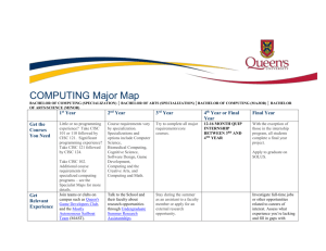 Computing Major Map - Career Services