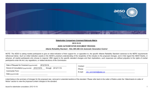 Stakeholder Comparison Comment Rationale Matrix