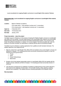 Local Consultant for Mapping English Curriculum to LearnEnglish