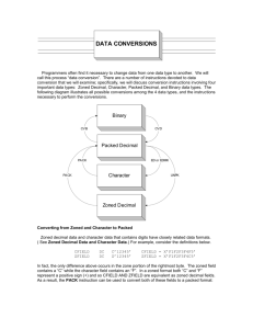 data conversions