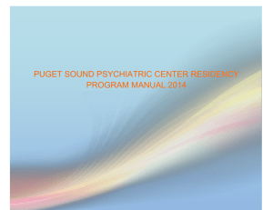puget sound psychiatric center residency program