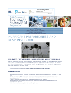 Hurricane Preparedness & Response Guide