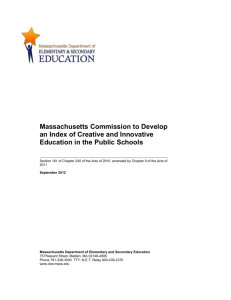 Creative and Innovative Opportunities for Massachusetts Students