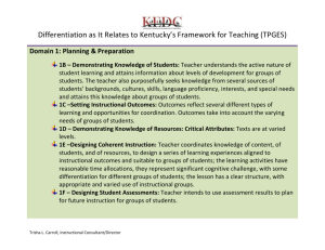 Differentiation as It Relates to PGES and CHETL