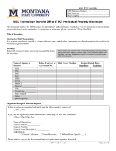 Intellectual Property Disclosure Form