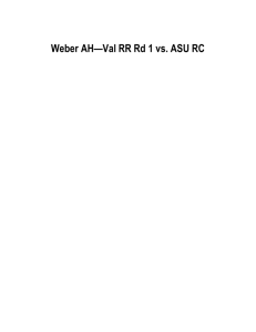 Weber AH—Val RR Rd 1 vs. ASU RC - openCaselist 2013-2014