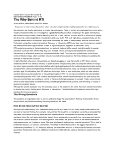The Why Behind RTI (2010)