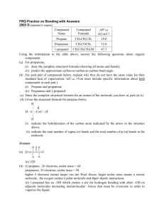 FRQ Practice on Bonding with Answers 2003 D (repeated in organic