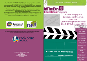 QLD Touring Film Festival 23rd - 27th October 2013