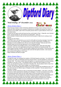 Diptford Diary 181215 - Diptford Primary school