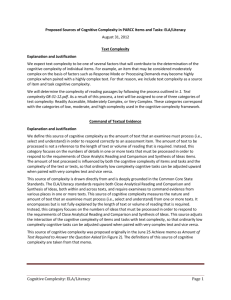 Cognitive Complexity Reading (Literacy) - DPS