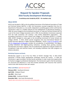 Request for Speaker Proposals - Accrediting Commission of Career