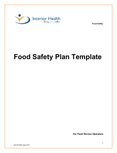 Food-Safety-Plan-Template - Interior Health Authority