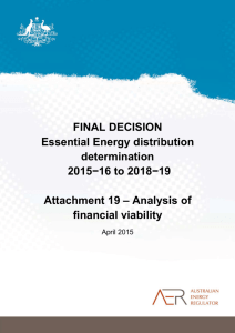 Final decision Essential Energy distribution determination