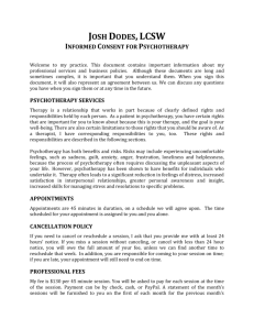 Dodes Psychotherapy Agreement