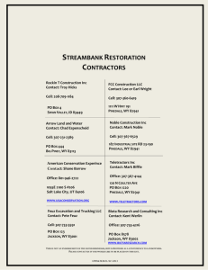 Streambank Restoration Contractors