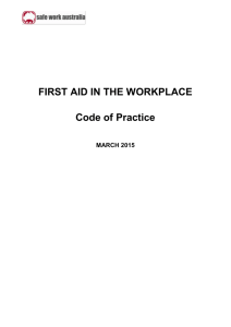 First Aid in the Workplace Code of Practice