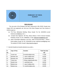 Visa Fees Structure