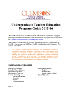 Undergraduate Teacher Education Program