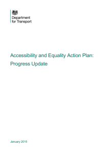 Department for Transport accessibility action plan and
