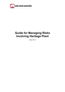 Guide for Managing Risks Involving Heritage Plant