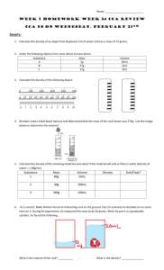 Name: Week 5 Homework/Week 24 CCA Review CCA is on