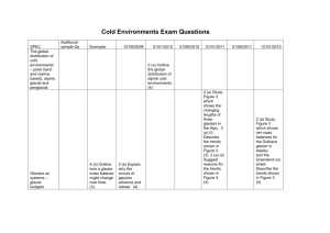 Cold Environments Exam Questions