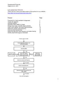 Supplemental Protocols Gagnon et al., 2014 Last updated April 15th