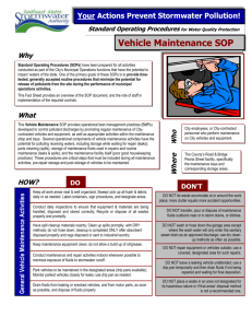 Vehicle Maintenance SOP