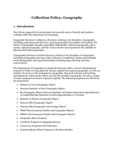 Collection Policy: Geography Introduction